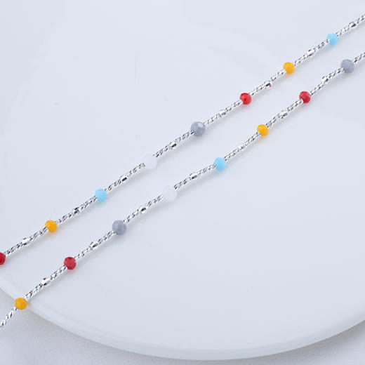 【宏艺珠宝】星芒彩珠·银s925项链 商品图1