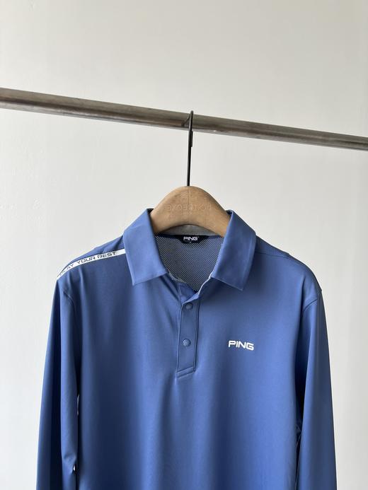 韩国🇰🇷高er夫PING男士速干POLO衫，纯元臻品，客供面料，四面弹力，质感丝滑垂顺，后颈部采用网眼面料，更透气，polo衬衫翻领设计，简约低调大气，，领口扣子带有logo强烈推荐👍👍 商品图1