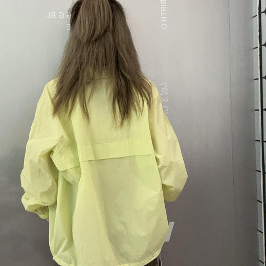 MZ立领抽绳大口袋风衣外套（绿）春季951010170321 商品图1