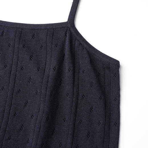 ROMI STUDIO“隽永织艺”16s天丝棉混纺钩针挑孔吊带背心 24SSM1124 商品图2