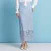 EITIE爱特爱蕾丝高腰直筒包臀收腰及踝长款半身裙2025年夏季新款B2506612 商品缩略图3