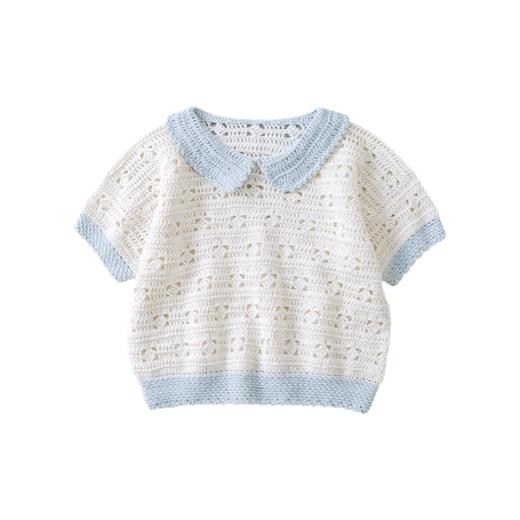 苏苏姐家沁夏短袖手工编织自制DIY钩针衣服毛线团材料包 商品图4