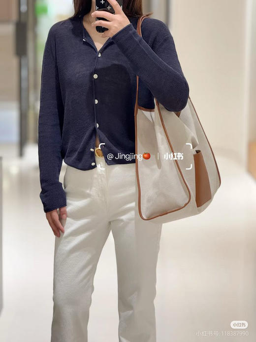 416-6 小禾 独家圆正 贝壳扣 进口亚麻 针织背心 针织开衫 夏季罩衫 胖瓜穿L 商品图11