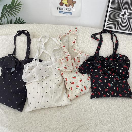 【YW】无忧购韩系ins小清新雪纺荷叶边单肩大容量手提托特包52202(截单后7-15天发货) 商品图2