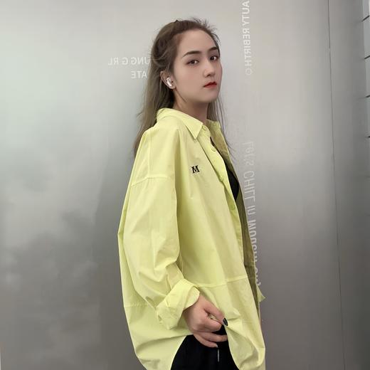 MZ POLO领胸前小标衬衫（绿白）春季951020080321 商品图2