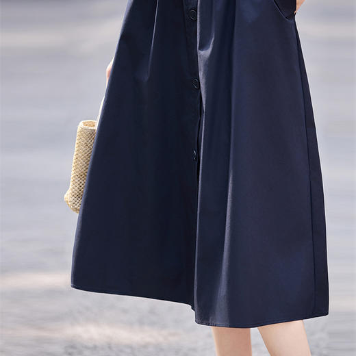 熙世界a字半身裙女夏季薄款2025新款高腰宽松遮跨显瘦垂感中长裙 商品图4