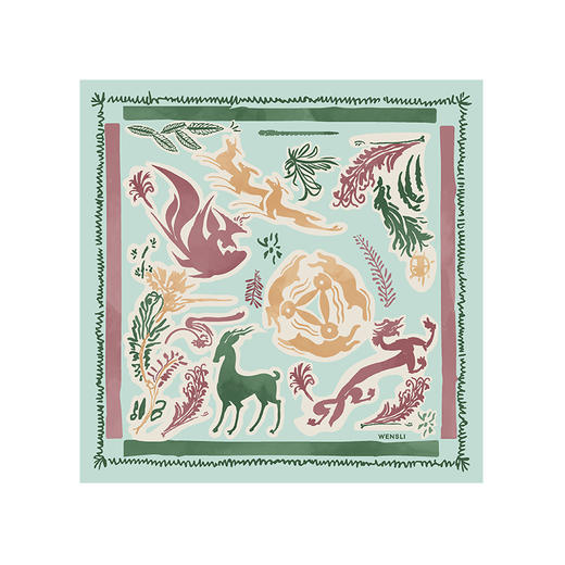 敦煌研究院 【双面印花方巾】 丝巾女2025新款围巾披肩时尚百搭送妈妈 商品图3