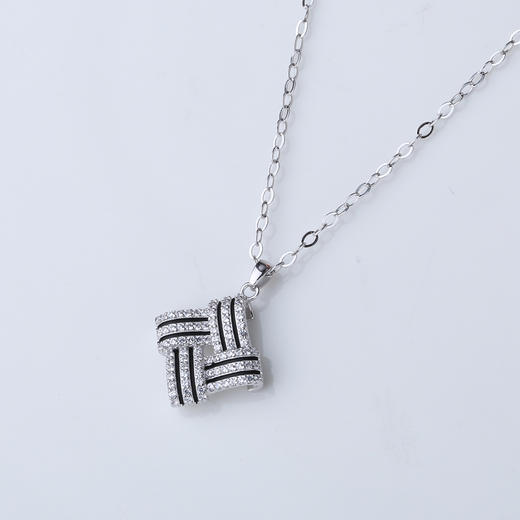 【宏艺珠宝】​几何绮韵·银s925项链 商品图1