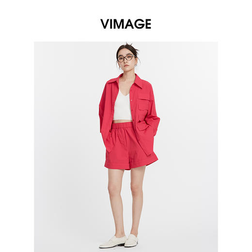 VIMAGE纬漫纪秋季新款宽松舒适百搭休闲外套V2009608 商品图0