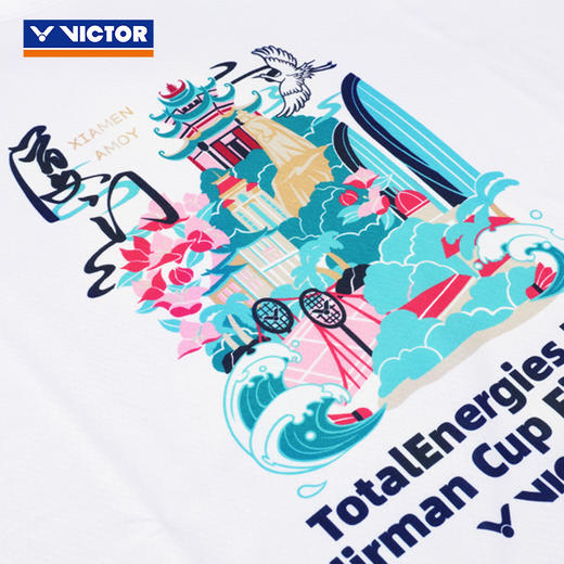 VICTOR威克多苏迪曼杯纪念商品羽毛球服透气快干男女款运动短袖T恤 T-SC2501 商品图3