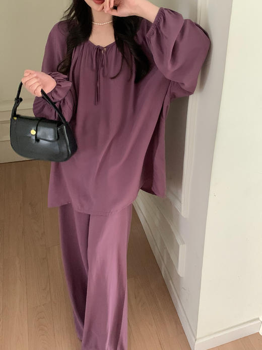 氛围感棉绸亲肤居家睡衣 商品图1