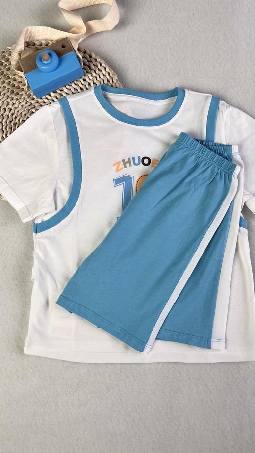 卓儿短袖运动风夏季套装大码宝宝清凉家居服可外穿 商品图5