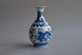守艺 · 青花双龙纹玉壶春瓶 柴窑 高20cm 肚径12cm 底径7cm