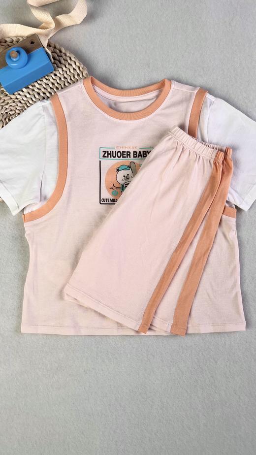 卓儿短袖运动风夏季套装大码宝宝清凉家居服可外穿 商品图6