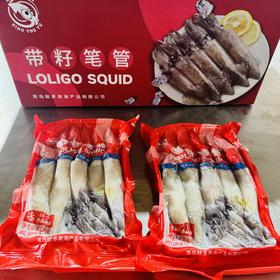 【生鲜专区】🐙墨斗鱼/笔管鱼/海兔  带籽/无籽可选 一包约500g(净重约400克）顺丰/京东包邮{冷冻生鲜请及时签收 冷冻保存}