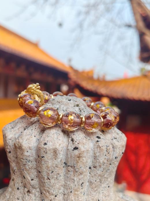 「有龙则灵」金箔琉璃手串 商品图3