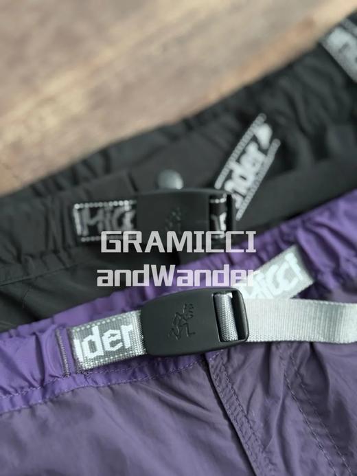 AND WANDER 联名GRAMICCI时尚紫色防泼水运动机能短裤 商品图4