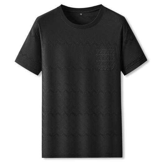 【冰丝】【DPF】大依优型大码短袖T恤晕染冰丝圆领半袖运动弹力夏装肥佬休闲凉感上衣男士 商品图5