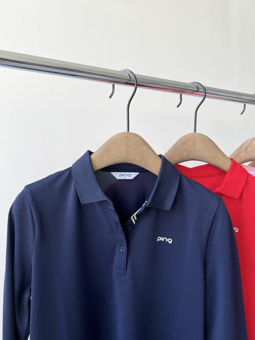 福利款💖，福利💕PING家原单T，韩国🇰🇷客供面料，棉混纺材质，面料有弹力，胸前印花LOGO，领口位置印花撞色，更是增加亮点，后面领子更是好看，双层领子，撞色拼接，印花LOG O，数量不多！ 商品图2