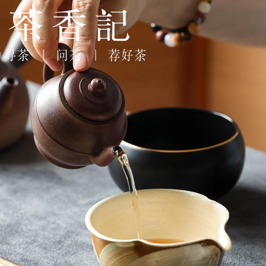 茶香记 润砂堂四号井白麻子高温紫泥腰线宫灯紫砂壶120ml泡茶壶茶具 商品图4
