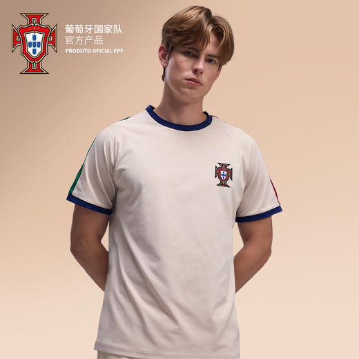 【官方正版】葡萄牙国家队 | 卡其运动T恤男女款简约休闲短袖 商品图3