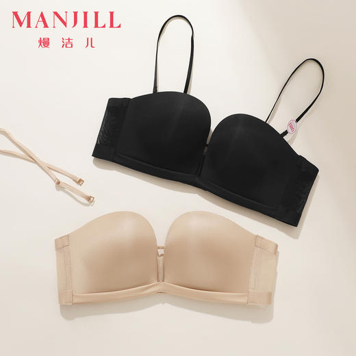【商场同款】熳洁儿 无肩带内衣小胸聚拢防滑光面文胸可拆卸肩带25201527 商品图9