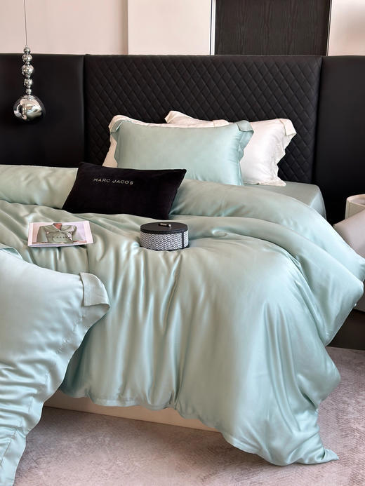 【凉感透气】春夏新款100S纯色兰精天丝四件套 LF级莱赛尔面料 细腻光泽媲美真丝 自带凉感 纵享丝滑 商品图1