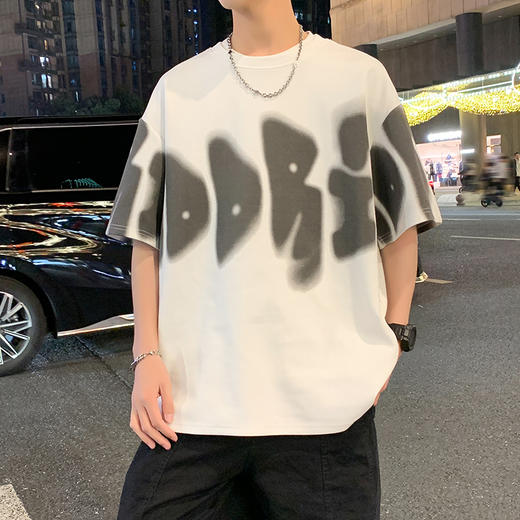 【DYY】大依优型大码圆领短袖T恤夏季加肥加大肥佬休闲宽松透气弹力男装上衣潮款 商品图3