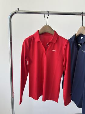 福利款💕💖，福利福利💕PING家原单T，韩国🇰🇷客供面料，棉混纺材质，面料有弹力，舒服有弹力，胸前印花LOGO，领口位置印花撞色，更是增加亮点，后面领子更是好看，印花LOG O，数量不多！