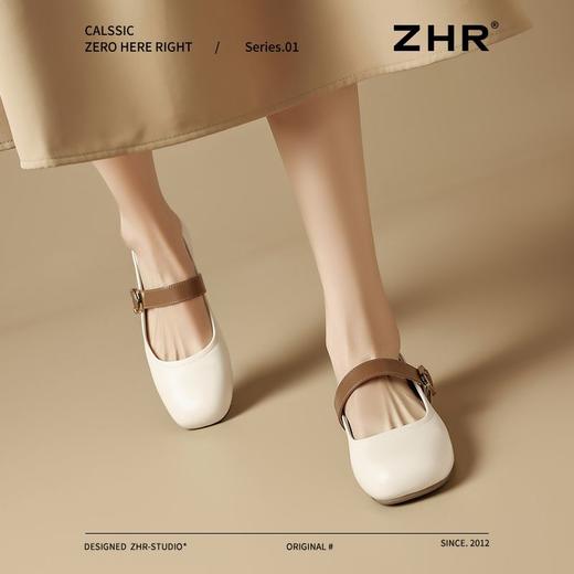 ZHR轻便玛丽珍鞋2025女鞋浅口新款软底法式单鞋百搭一字扣法式 商品图5
