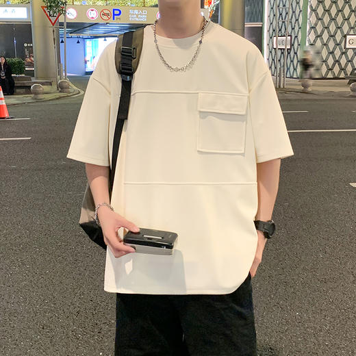 【DYY】大依优型大码圆领短袖T恤夏季加肥加大肥佬休闲宽松透气弹力男装上衣潮款 商品图2