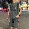 【套装】【DYY】大依优型大码圆领无袖背心短裤套装T恤夏季加肥加大肥佬休闲宽松透气弹力男装上衣潮款 商品缩略图2