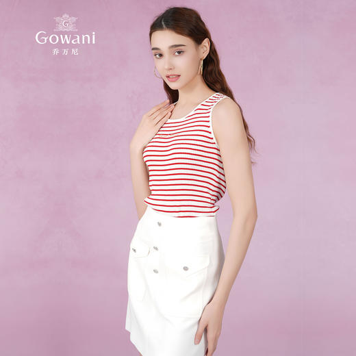 乔万尼针织背心女新款精致感天丝运动休闲EM2M887 商品图2