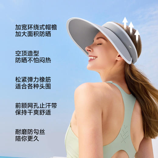 素湃Supield全波段专利防晒UPF1800+防紫外线遮脸户外空顶太阳帽 商品图5