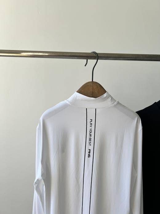 韩国🇰🇷高er夫PING男款速干衣，半高领设计，胸前立体LOGO，超显档次！后背也有logo点缀，高级感十足，客供面料，四面弹力，裸感十足，超舒适，透气性超好，吸湿排汗，跑步、健身，户外运动首选 商品图5