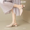 ZHR则则麦穗包头粗跟凉鞋女2025夏法式小香风单鞋一字带玛丽珍鞋 商品缩略图9