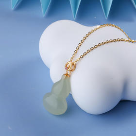 【宏艺珠宝】翠玉福禄·银s925和田玉项链