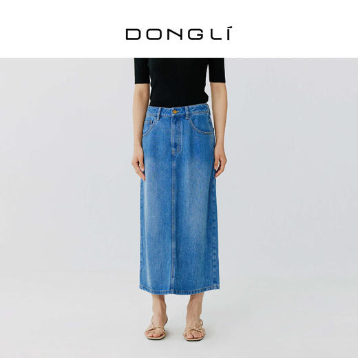 东黎 • 岛屿假日—呼吸牛仔裙 100%莱赛尔女士春夏重磅天丝直筒半裙 5325 商品图2