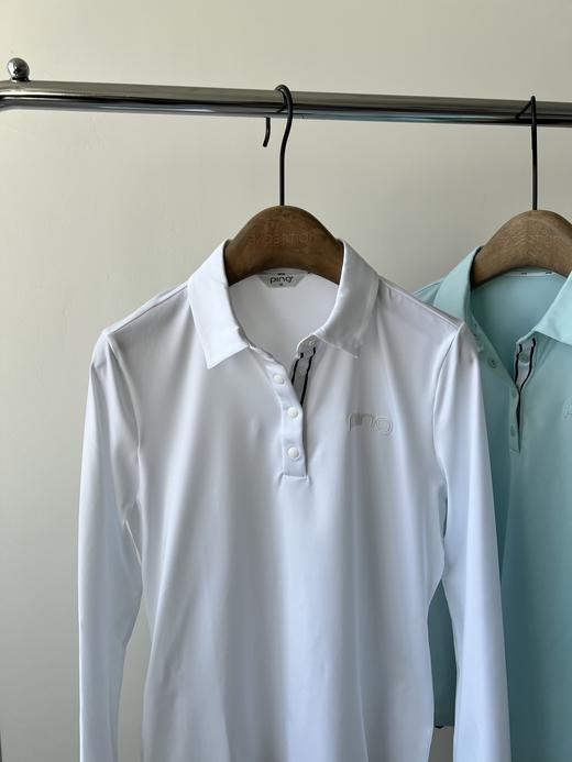 PinG原单打底衫，韩国🇰🇷客供面料，有弹力，质感棒棒的，胸前立体印花，辅料齐全，扣子有L OGO，袖子拼色设计，简约的基础款，细节品质超赞！ 商品图1