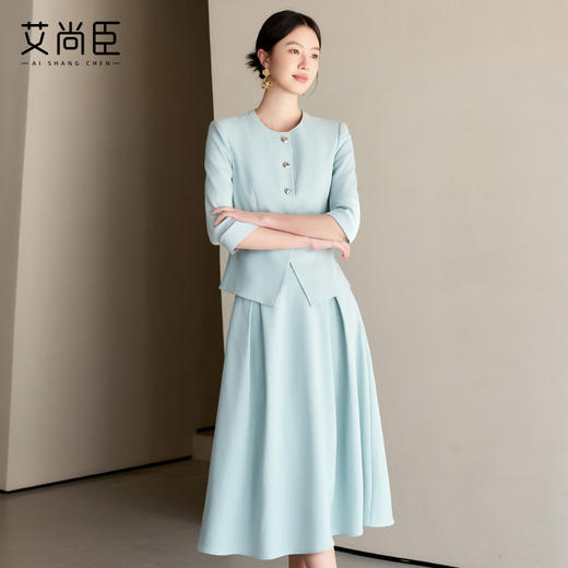 艾尚臣小香风时尚正式场合西装套装女高级感通勤职业套裙工作服夏 商品图2