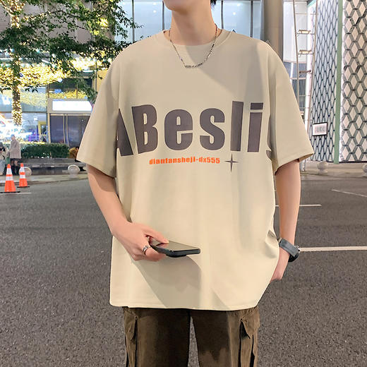 【DYY】大依优型大码圆领短袖T恤夏季加肥加大肥佬休闲宽松透气弹力男装上衣潮款 商品图7