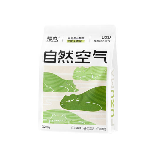 福丸 白茶混合猫砂 2.5kg*4包 商品图5