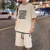 【套装】【DYY】大依优型大码圆领短袖T恤短裤套装夏季加肥加大肥佬休闲宽松透气弹力男装上衣潮款 商品缩略图1