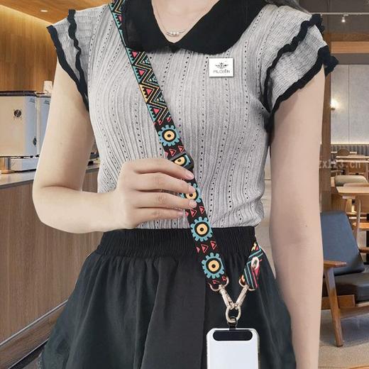 手机挂绳宽版斜挎背带女款高端长款挂链可挂脖不勒脖手机壳吊绳 商品图1