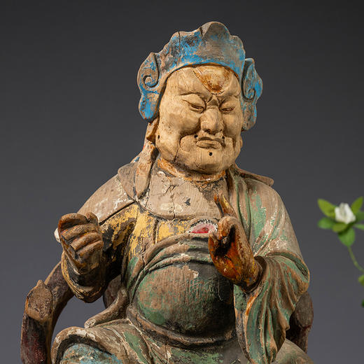 清 木胎彩绘武财神像 商品图3