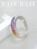 JULEE JULEE茱俪珠宝 18K白金彩蓝宝石戒指 商品缩略图3