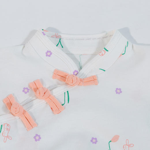 贝贝怡新生婴儿衣服夏季宝宝连体衣哈衣薄款纯棉爬服旗袍领包屁衣232B059 商品图8