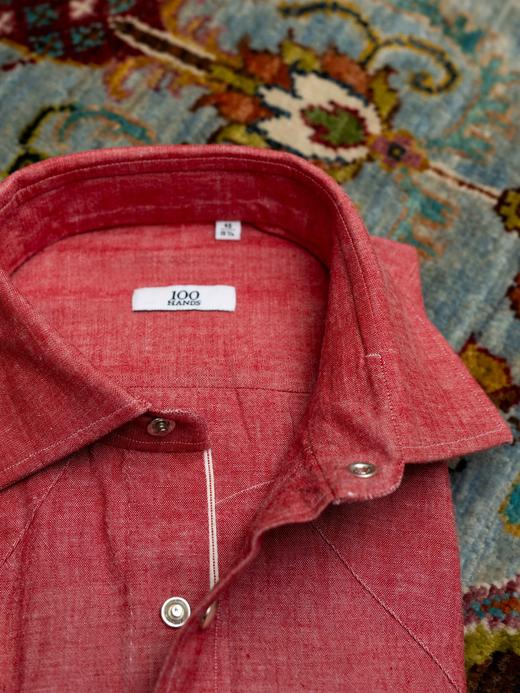 100Hands Western Shirt 红色单宁衬衫 商品图7