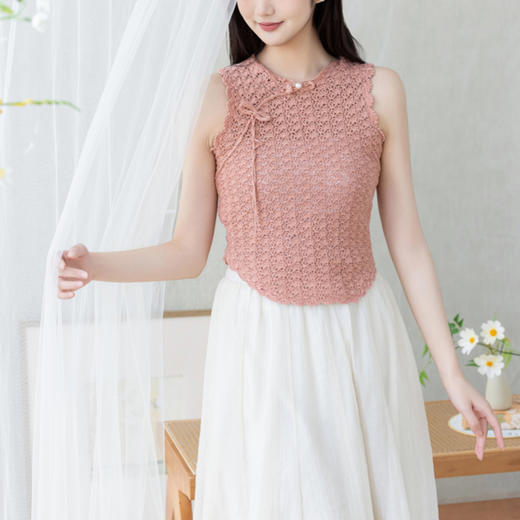 苏苏姐家中式旗袍盘扣上衣手工DIY编织钩针棉麻毛线团自制材料包 商品图3