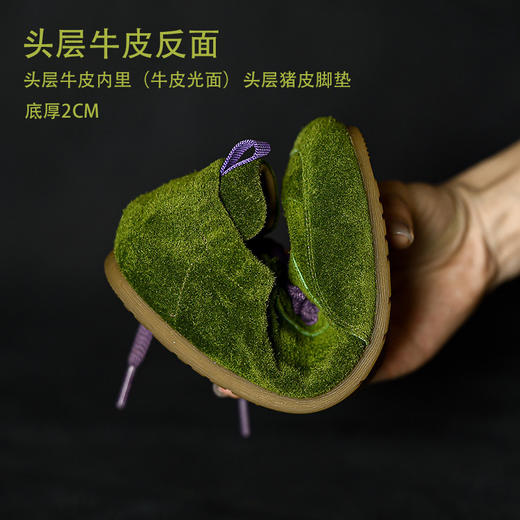 磨砂牛皮！复古系带软底软面德训鞋女款！2025新款时尚休闲鞋女鞋！ 商品图2